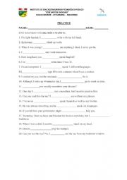 English Worksheet: PRACTICE CAN AND COULD