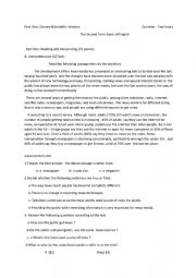 English Worksheet: survey news