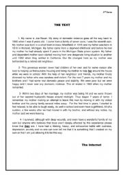 English Worksheet: full term test 2nd form 