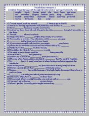 English Worksheet: Vocabulary 2