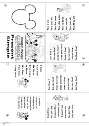 English Worksheet: PRESENT SIMPLE MINI BOOK