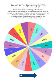 English Worksheet: S or Z pronunciation spinning game