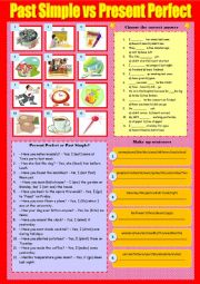 English Worksheet: Past Simple vs Present Perfect