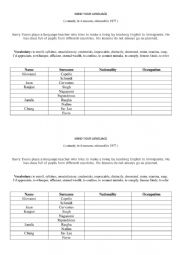 English Worksheet: Mind your language