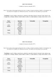 English Worksheet: Mind your language