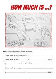 English Worksheet: HOW MUCH IS ...?