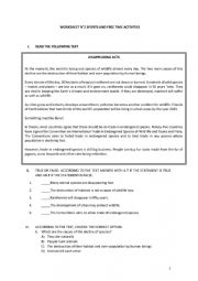 English Worksheet: disappearing acts 