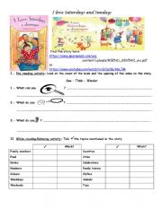 English Worksheet: I love Saturdays and Dominingos - Activities