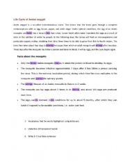 English Worksheet: aedes aegyrty