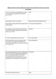 English Worksheet: Opening Lines Matching Task