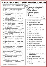 English Worksheet: Practice with connectives