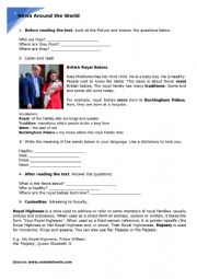 English Worksheet: News around the world