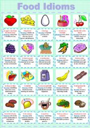 English Worksheet: Food Idioms