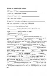 English Worksheet: be going to