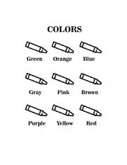 English Worksheet: Colors 