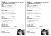 English Worksheet: Shallow (Lady Gaga-Bradley Cooper