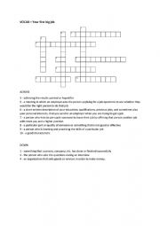 English Worksheet: Vocab Job