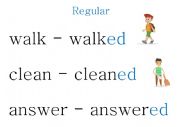 English Worksheet: past tense regular irregular poster