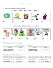 English Worksheet: Weather
