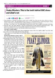 English Worksheet: Peaky Blinders - myth or reality