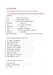 English Worksheet: will
