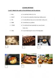 English Worksheet: Cooking Methods and Verbs