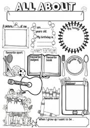English Worksheet: ALL ABOUT ME