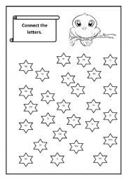 English Worksheet: Connect the letters