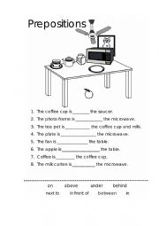 English Worksheet: Prepositions