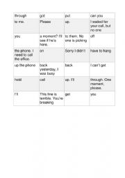 English Worksheet: Phone conversations 