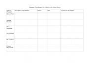 English Worksheet: Murder on the Orient-Express - character chart and movie activity