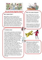English Worksheet: Do you know Agatha Raisin ?