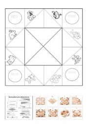 English Worksheet: cootie catcher