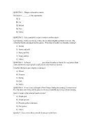 English Worksheet: Exercise for Intermediate students