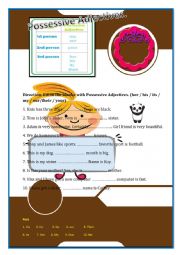 English Worksheet:      possessive adjective