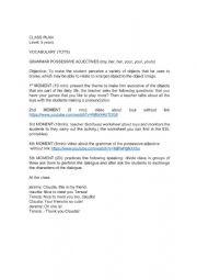 English Worksheet: LESSON PLAN TOYS
