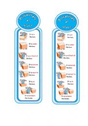 prepositions of place