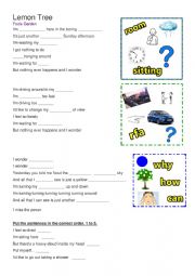 English Worksheet: LEMON TREE SONG