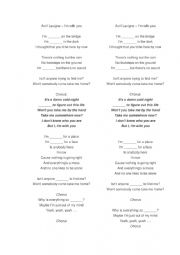 English Worksheet: Avril Lavigne - Im with you
