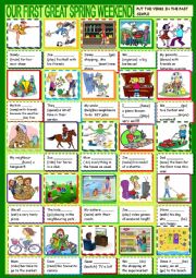 English Worksheet: first great spring weekend: past simple