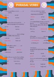 English Worksheet: PHRASAL VERBS