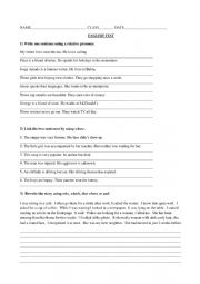 English Worksheet: relative clauses 