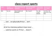 sports class report