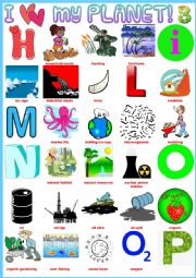 I love my planet 3 - Pictionary - Environmental vocabulary