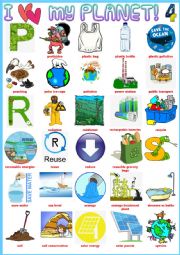 I love my planet 4 - Pictionary - Environmental vocabulary