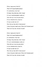 English Worksheet: 2nd conditional prompts