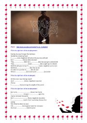 English Worksheet: Avicci Wake me up