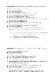 English Worksheet: When you were at school