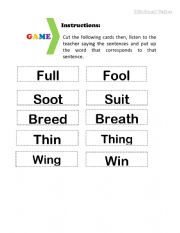 Minimal Pairs Activity 