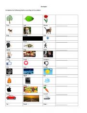 English Worksheet: Analogies